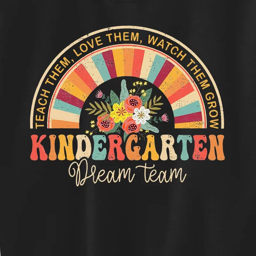 Groovy Kindergarten Vibes Team Back To School Teachers Kids Sweatshirt