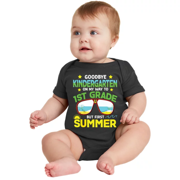 Goodbye Kindergarten Way To 1st Grade Summer Graduation Baby Bodysuit