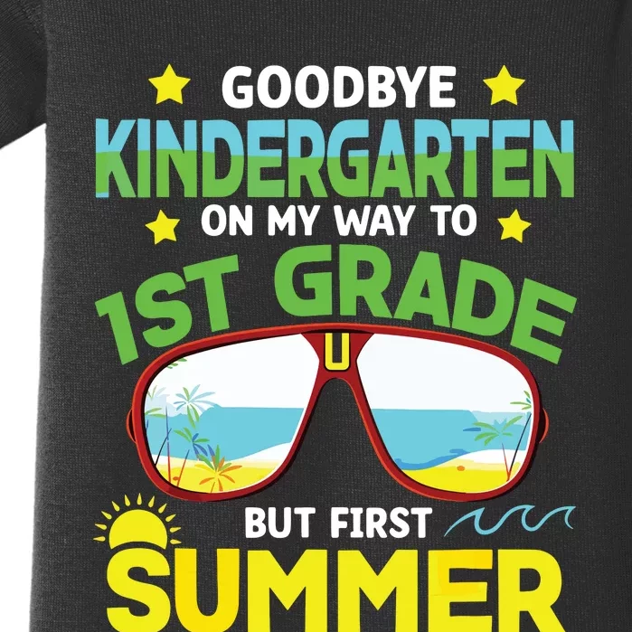 Goodbye Kindergarten Way To 1st Grade Summer Graduation Baby Bodysuit