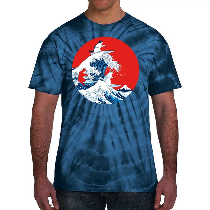 Great Kanagawa Wave Of Cats Tie-Dye T-Shirt