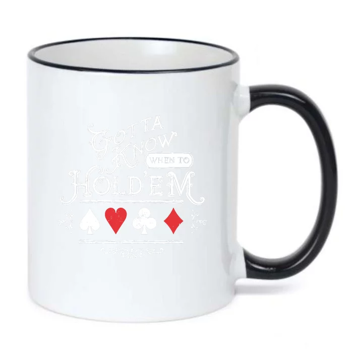 Gotta Know When To HoldEm Texas Poker Black Color Changing Mug