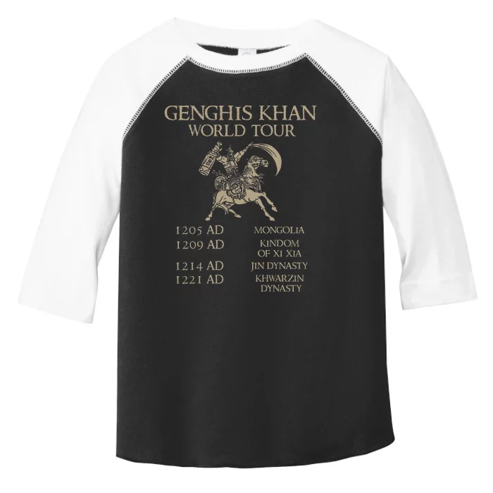 Genghis Khan World Historic Mongol Asian History Toddler Fine Jersey T-Shirt