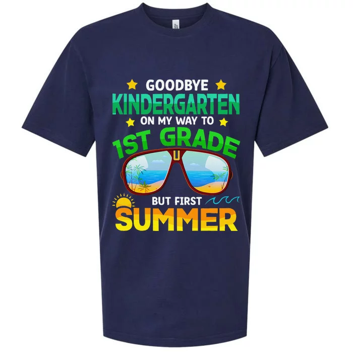 Goodbye Kindergarten Way To 1st Grade Summer Graduation Sueded Cloud Jersey T-Shirt