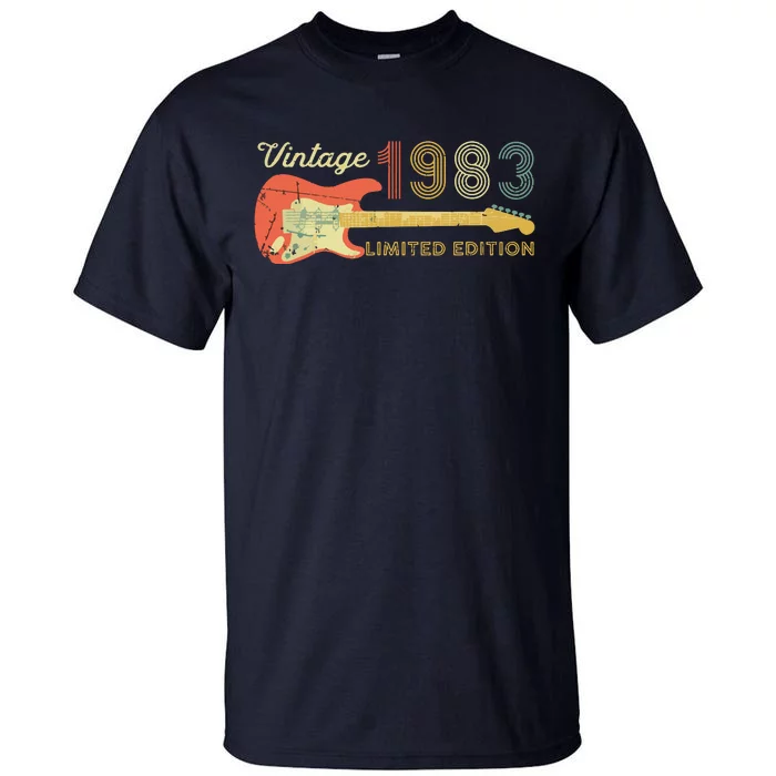 Guitar Lover 40 Year Old Tees Vintage 1983 Limited Edition Tall T-Shirt