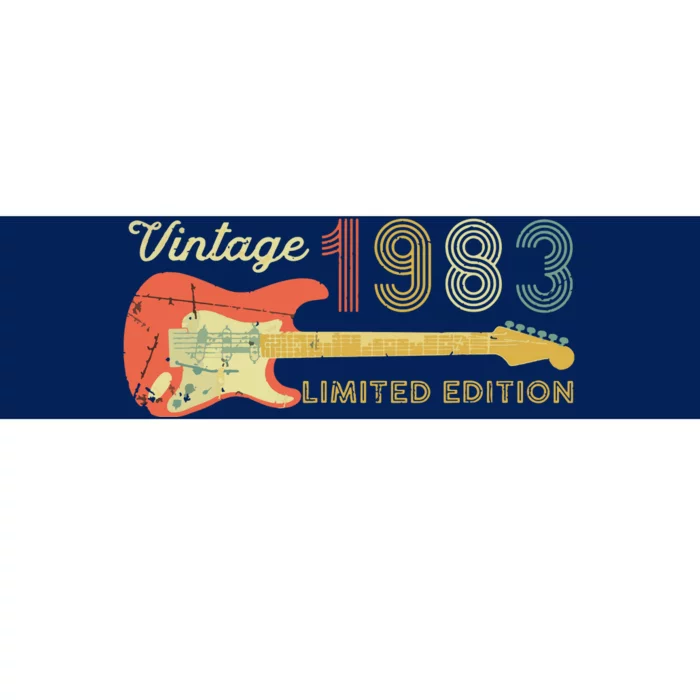 Guitar Lover 40 Year Old Tees Vintage 1983 Limited Edition Bumper Sticker