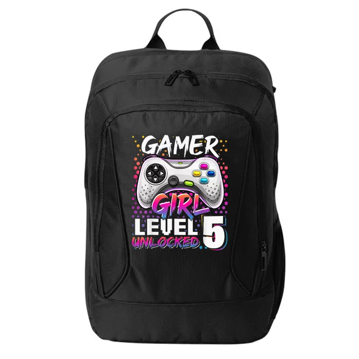 Gamer Level 5 Unlocked Video Game 5th Birthday City Backpack