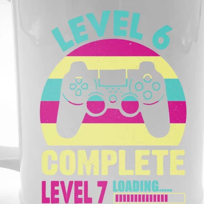 Gamer Level 6 Complete Level 7 Loading 6th Birthday Great Gift Front & Back Beer Stein