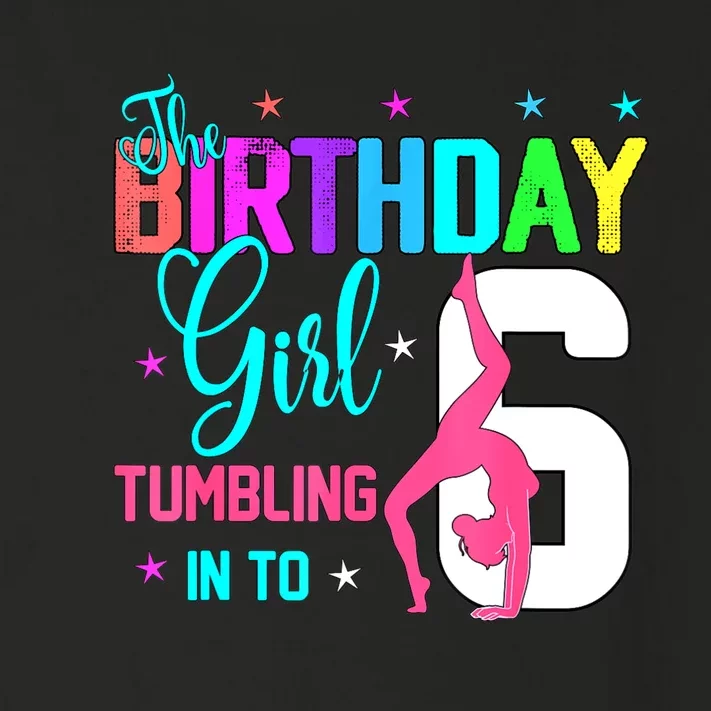 Gymnastic Lover 6th Birthday Six 6 Years Old Gymnast Girl Toddler Long Sleeve Shirt