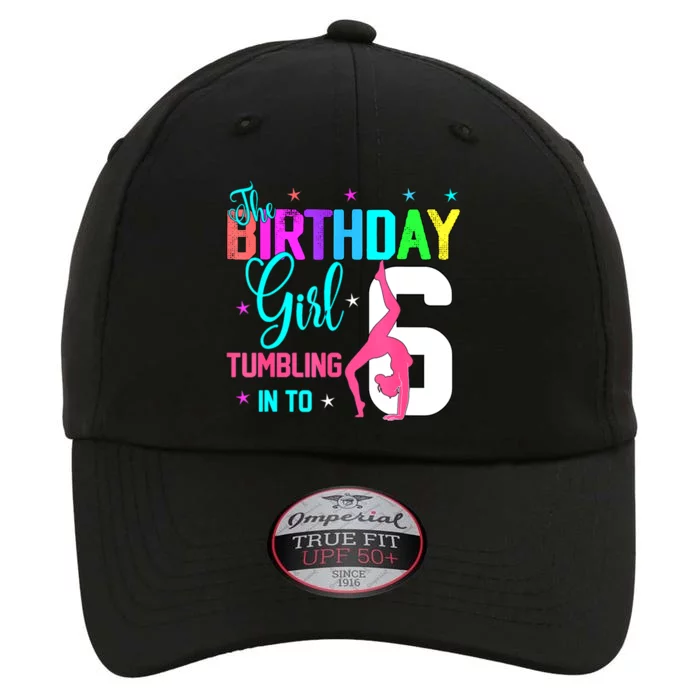 Gymnastic Lover 6th Birthday Six 6 Years Old Gymnast Girl The Original Performance Cap