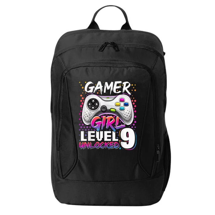 Gamer Level 9 Unlocked Video Game 9th Birthday Gift City Backpack