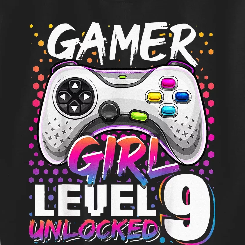 Gamer Level 9 Unlocked Video Game 9th Birthday Gift Kids Sweatshirt