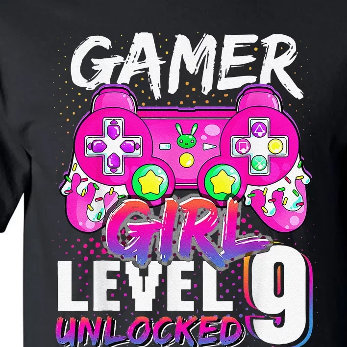 Gamer Level 9 Unlocked Video Game 9th Birthday Tall T-Shirt