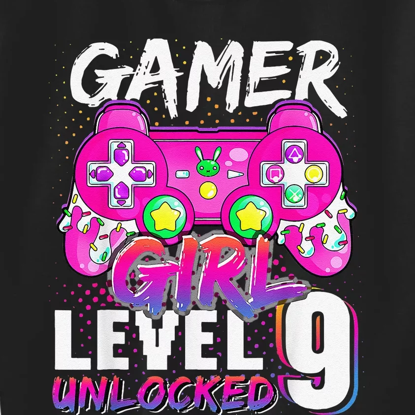 Gamer Level 9 Unlocked Video Game 9th Birthday Kids Sweatshirt