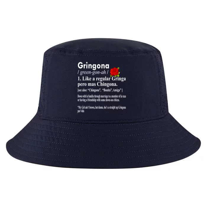 Gringona Like A Regular Gringa Pero Mas Chingona Cool Comfort Performance Bucket Hat