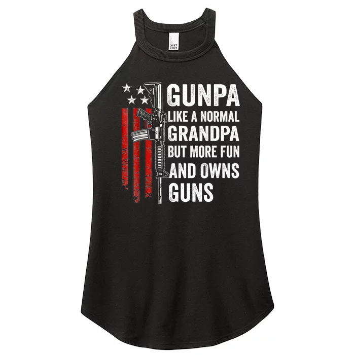 Gunpa Like A Normal Grandpa But More Fun And Owns Guns Women’s Perfect Tri Rocker Tank