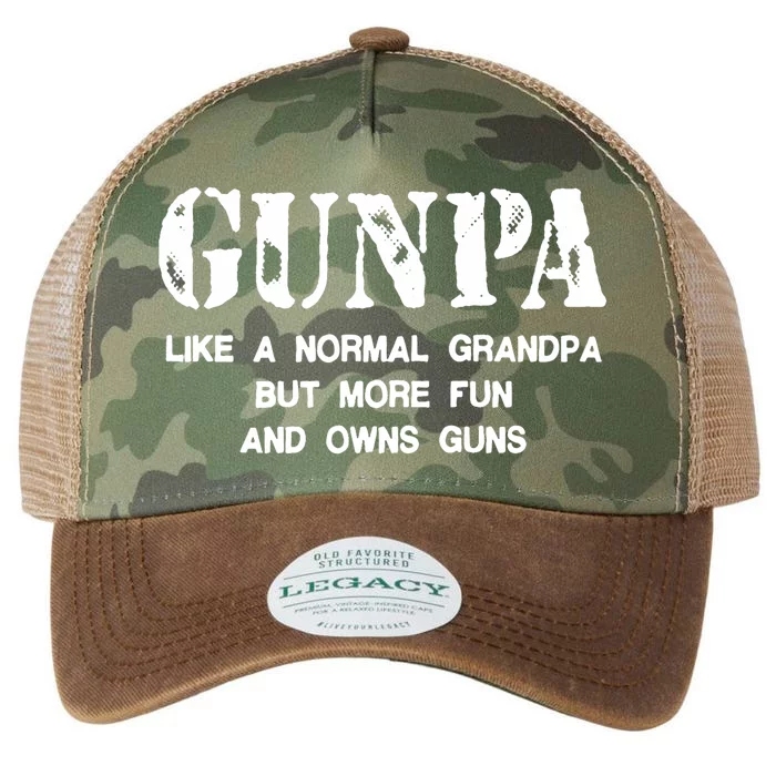 Gunpa Like A Normal Grandpa But More Fun And Owns Guns Legacy Tie Dye Trucker Hat