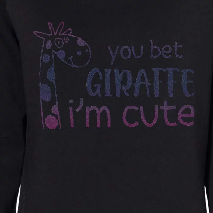 Giraffe Lover And Cool You Bet Giraffe IM Cute Womens California Wash Sweatshirt