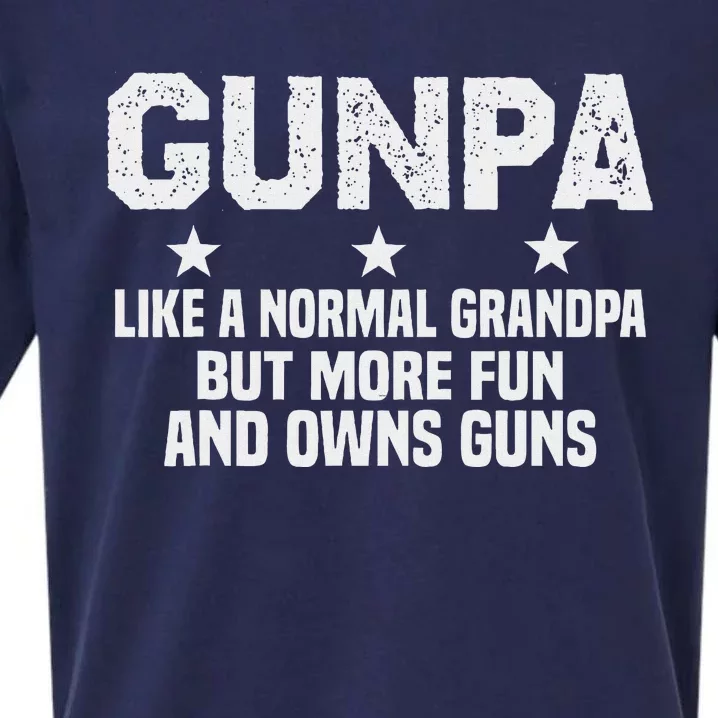 Gunpa Like A Normal Grandpa But More Fun And Owns Guns Sueded Cloud Jersey T-Shirt