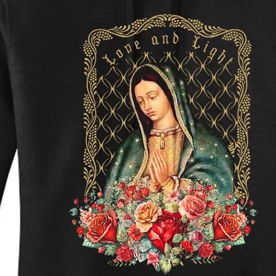 Guadalupe Love And Light Virgen De Guadalupe Gifts Women's Pullover Hoodie