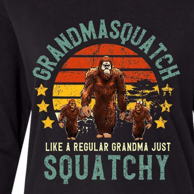 Grandmasquatch Like A Grandma Just Way More Squatchy Mother Womens Cotton Relaxed Long Sleeve T-Shirt