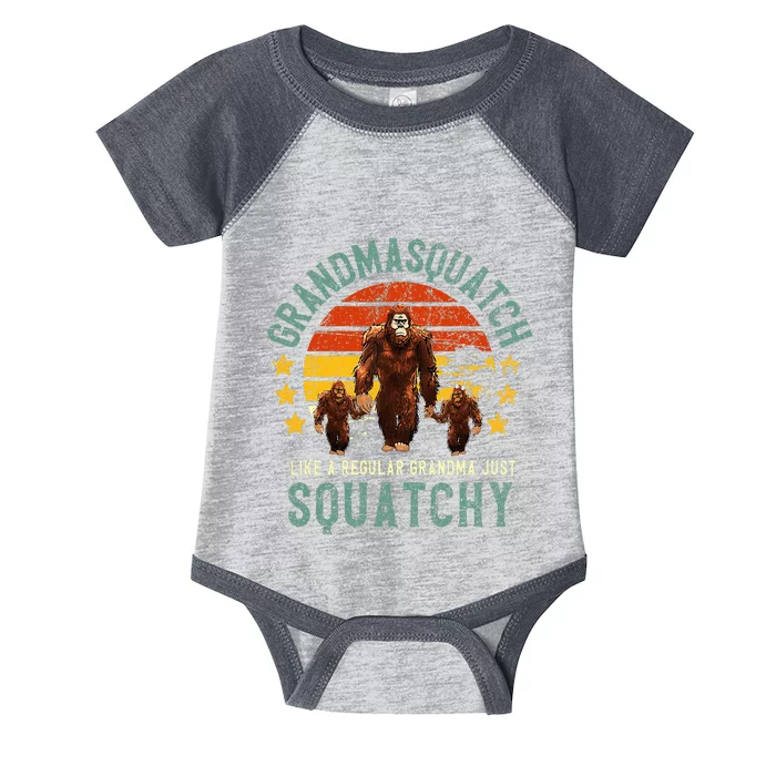 Grandmasquatch Like A Grandma Just Way More Squatchy Mother Infant Baby Jersey Bodysuit