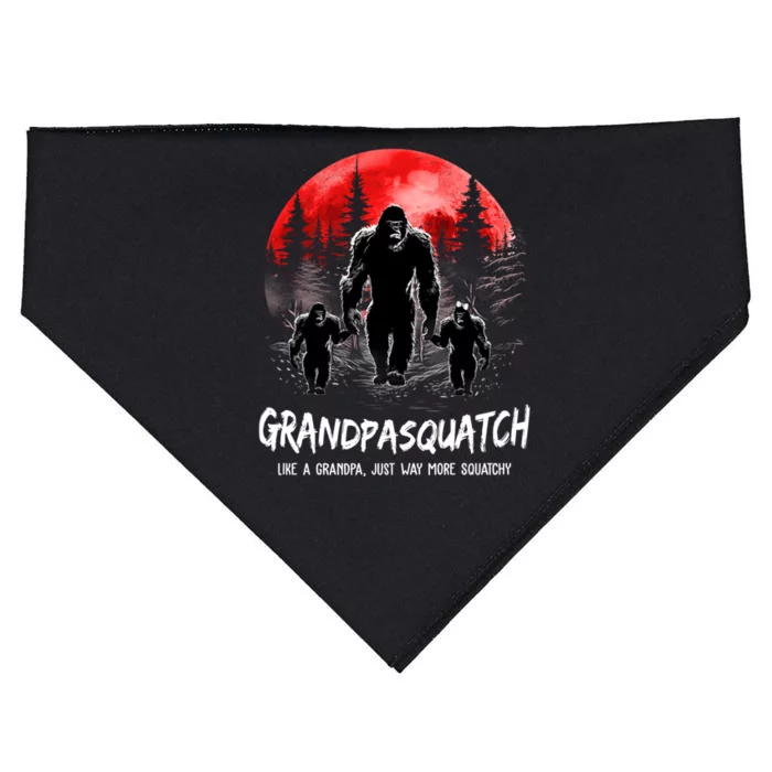 Grandpasquatch Like A Grandpa Just Way More Squatchy Funny USA-Made Doggie Bandana