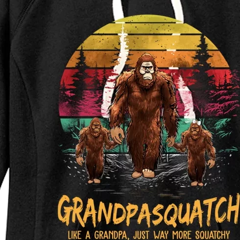 Grandpasquatch Like A Grandpa Just Way More Squatchy Funny Women's Fleece Hoodie