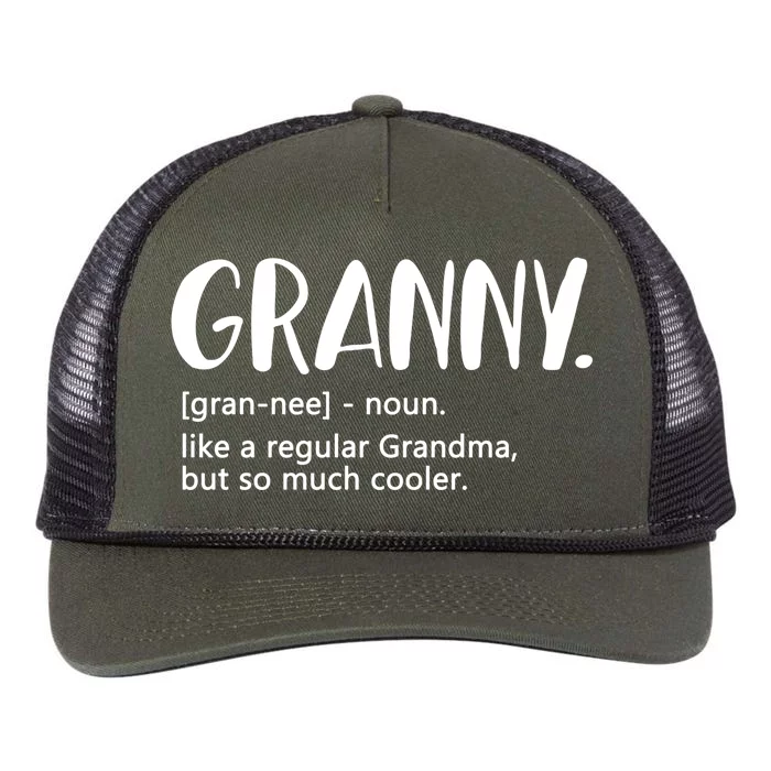 Granny Like A Regular Grandma But Cooler Mothers Day Granny Gift Retro Rope Trucker Hat Cap