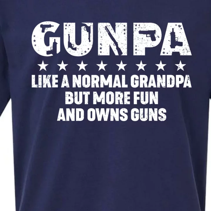 Gunpa Like A Normal Grandpa But More Fun And Owns Guns Sueded Cloud Jersey T-Shirt