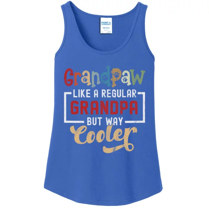 Grandpaw Like A Regular Grandpa But Cooler Funny Dog Grandpa Cute Gift Ladies Essential Tank