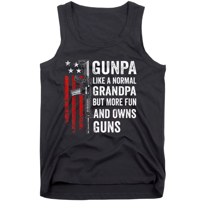 Gunpa Like A Normal Grandpa But More Fun And Owns Guns Tank Top