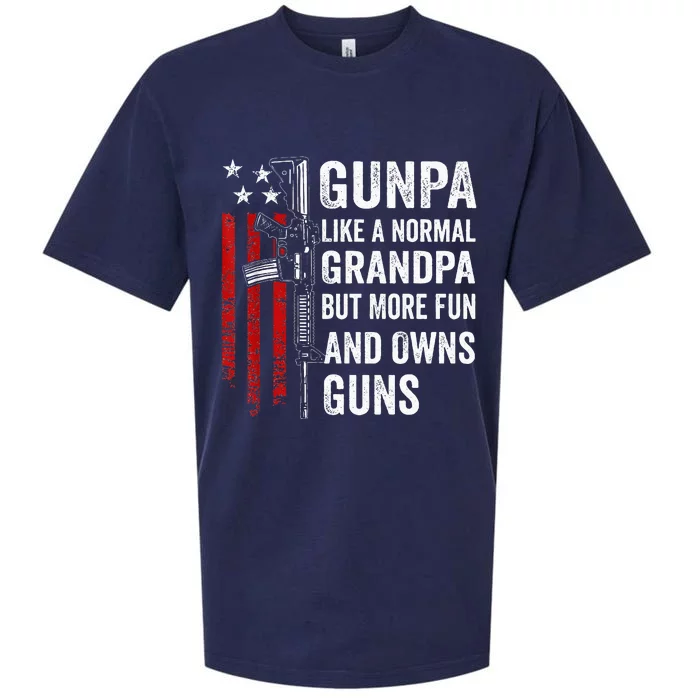 Gunpa Like A Normal Grandpa But More Fun And Owns Guns Sueded Cloud Jersey T-Shirt