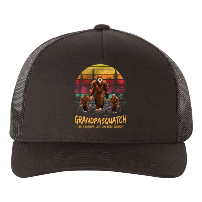 Grandpasquatch Like A Grandpa Just Way More Squatchy Retro Yupoong Adult 5-Panel Trucker Hat