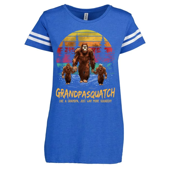 Grandpasquatch Like A Grandpa Just Way More Squatchy Retro Enza Ladies Jersey Football T-Shirt