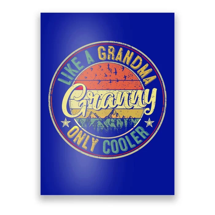 Granny Like A Grandma Only Cooler Vintage Mothers Day Gift Poster