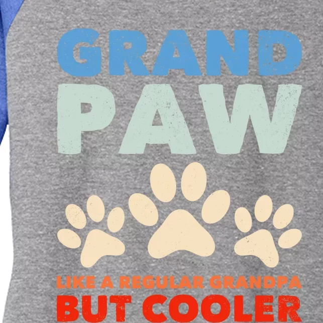 Grandpaw Like A Regular Grandpa But Cooler Grand Paw Gift Women's Tri-Blend 3/4-Sleeve Raglan Shirt