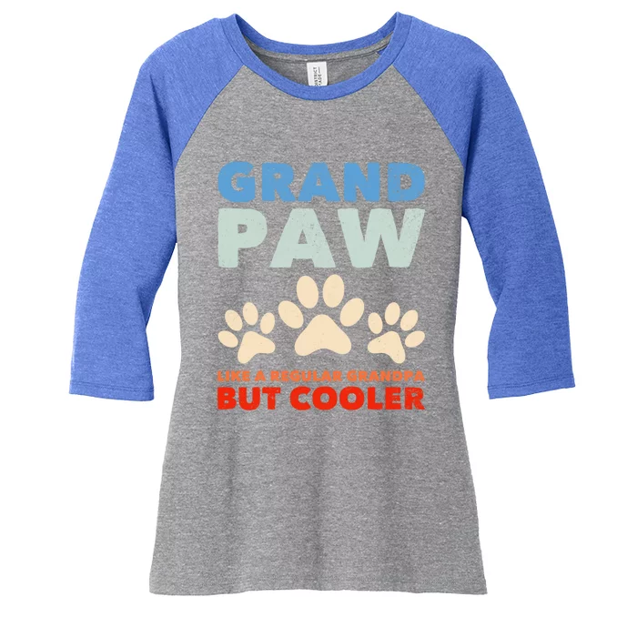 Grandpaw Like A Regular Grandpa But Cooler Grand Paw Gift Women's Tri-Blend 3/4-Sleeve Raglan Shirt