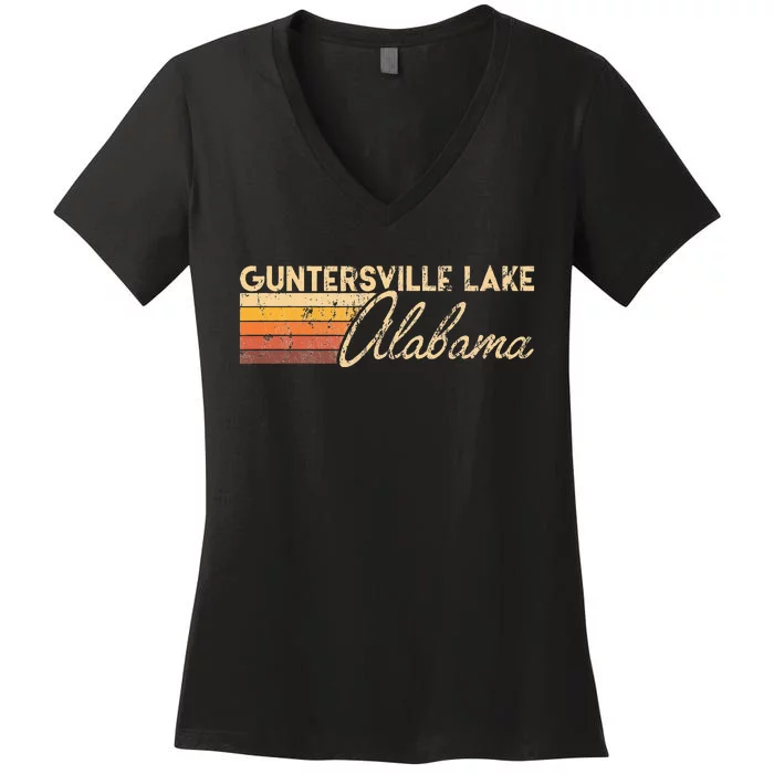 Guntersville Lake Alabama Women's V-Neck T-Shirt