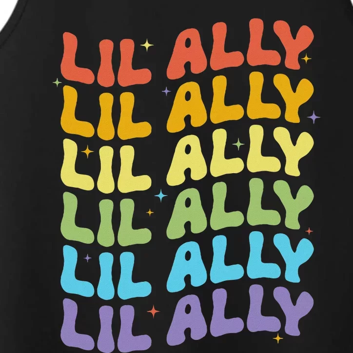 Groovy Lil Ally Lgbtq Equality Gay Pride Month Performance Tank