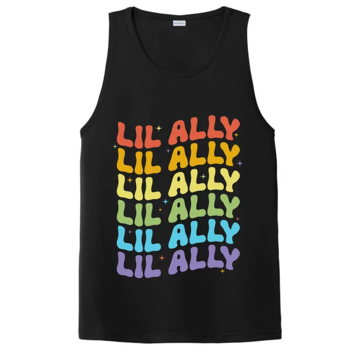 Groovy Lil Ally Lgbtq Equality Gay Pride Month Performance Tank