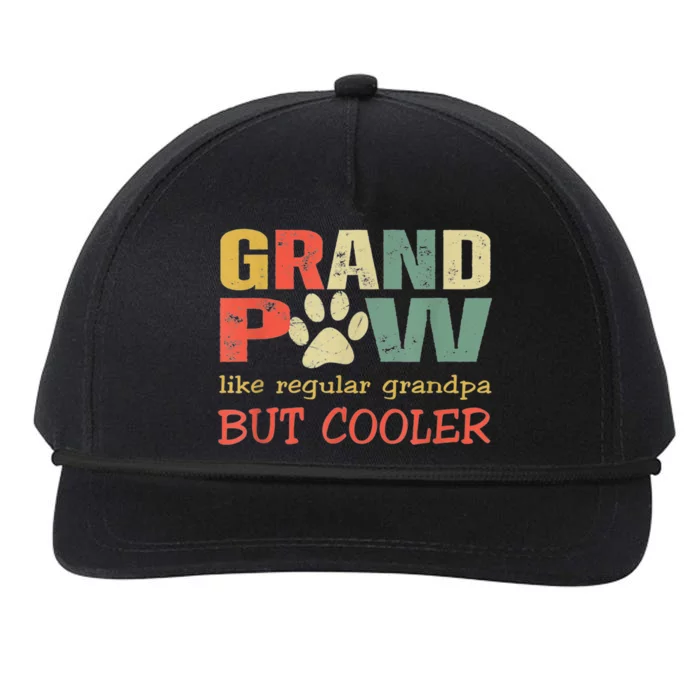 Grandpaw Like A Regular Grandpa But Cooler Gift Snapback Five-Panel Rope Hat