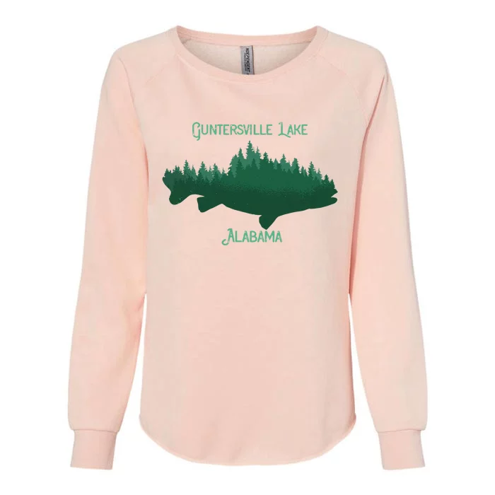 Guntersville Lake Alabama Souvenir Womens California Wash Sweatshirt