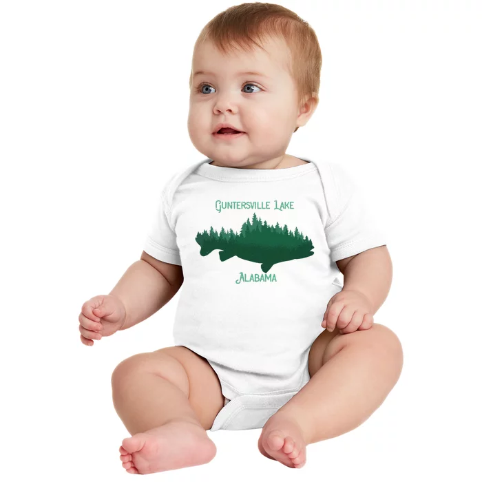 Guntersville Lake Alabama Souvenir Baby Bodysuit