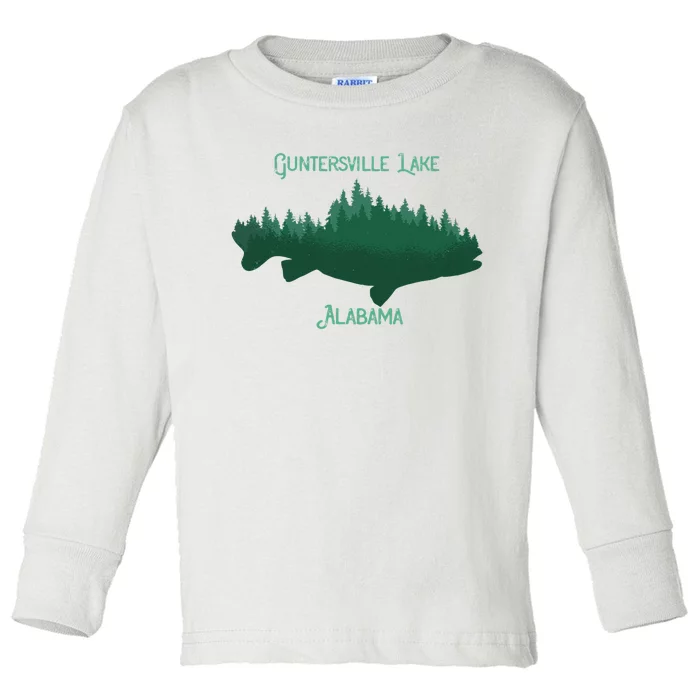 Guntersville Lake Alabama Souvenir Toddler Long Sleeve Shirt