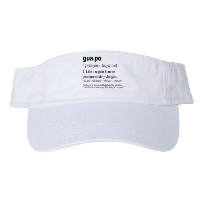 Guapo Like A Regular Hombre Pero Mas Men Women Gift Funny Valucap Bio-Washed Visor