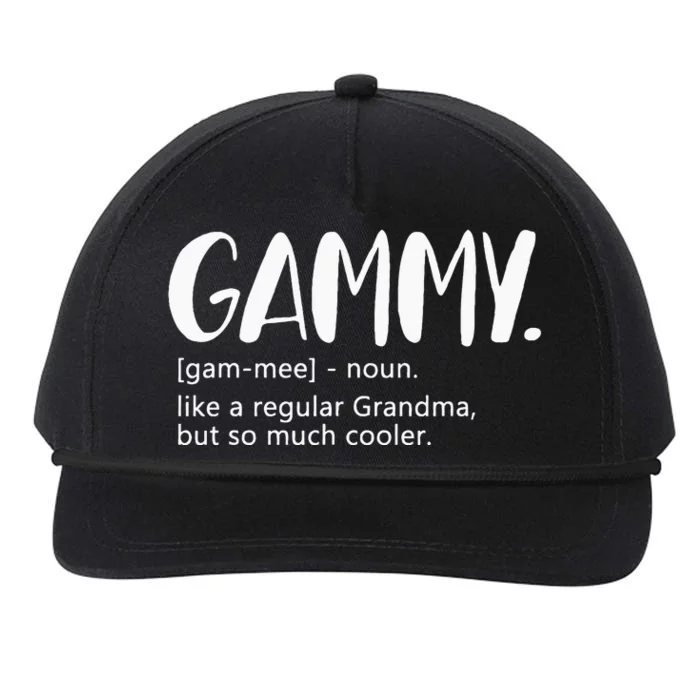 Gammy Like A Regular Grandma But Cooler Mothers Day Gammy Snapback Five-Panel Rope Hat