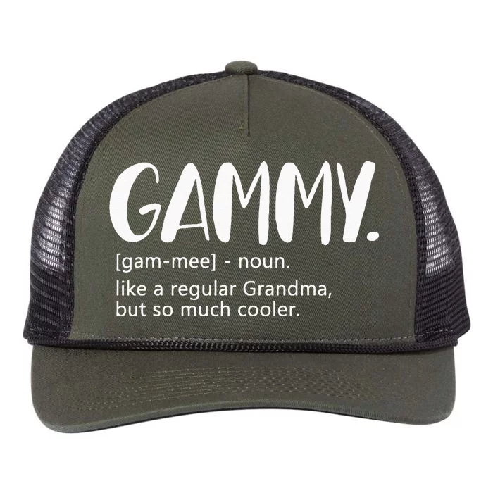 Gammy Like A Regular Grandma But Cooler Mothers Day Gammy Retro Rope Trucker Hat Cap