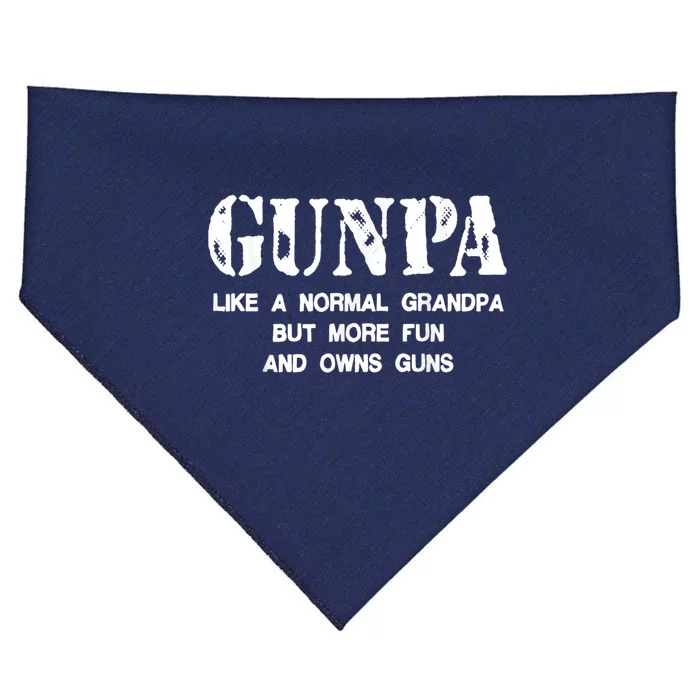 Gunpa Like A Normal Grandpa But More Fun And Owns Guns USA-Made Doggie Bandana