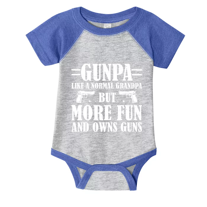 Gunpa Like A Normal Grandpa But More Fun And Owns Guns Funny Infant Baby Jersey Bodysuit