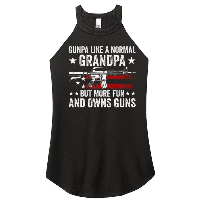 Gunpa Like A Normal Grandpa But More Fun And Owns Guns Women’s Perfect Tri Rocker Tank